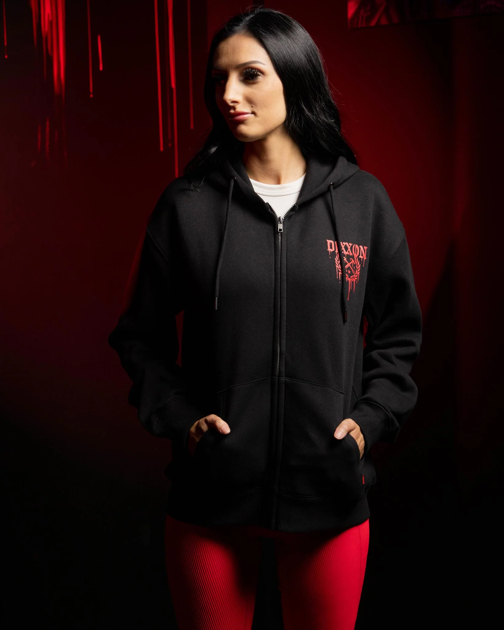 Women's Terror Zip Up Hoodie - Black - Image 3