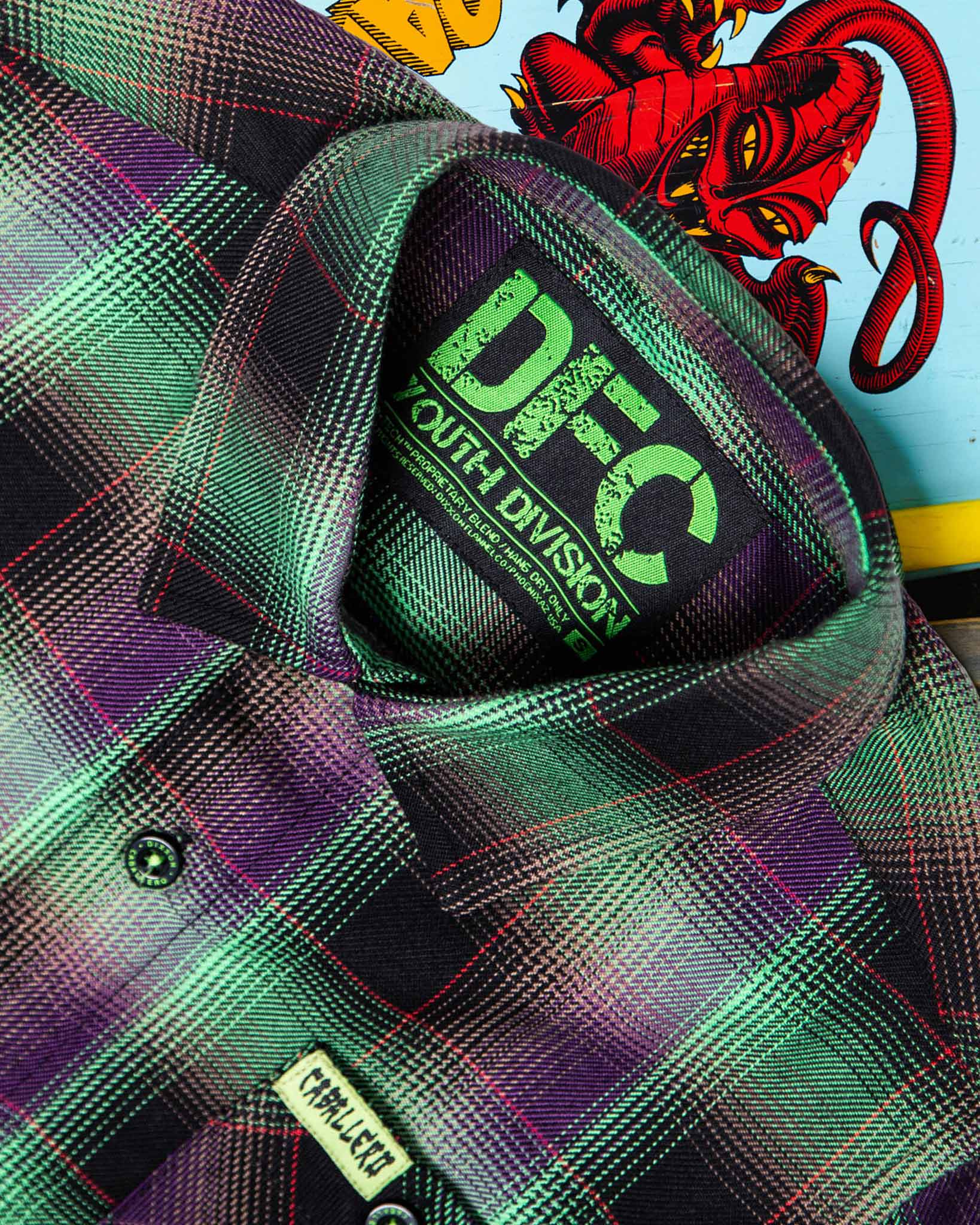 Youth Caballero Halloween Flannel - Image 2