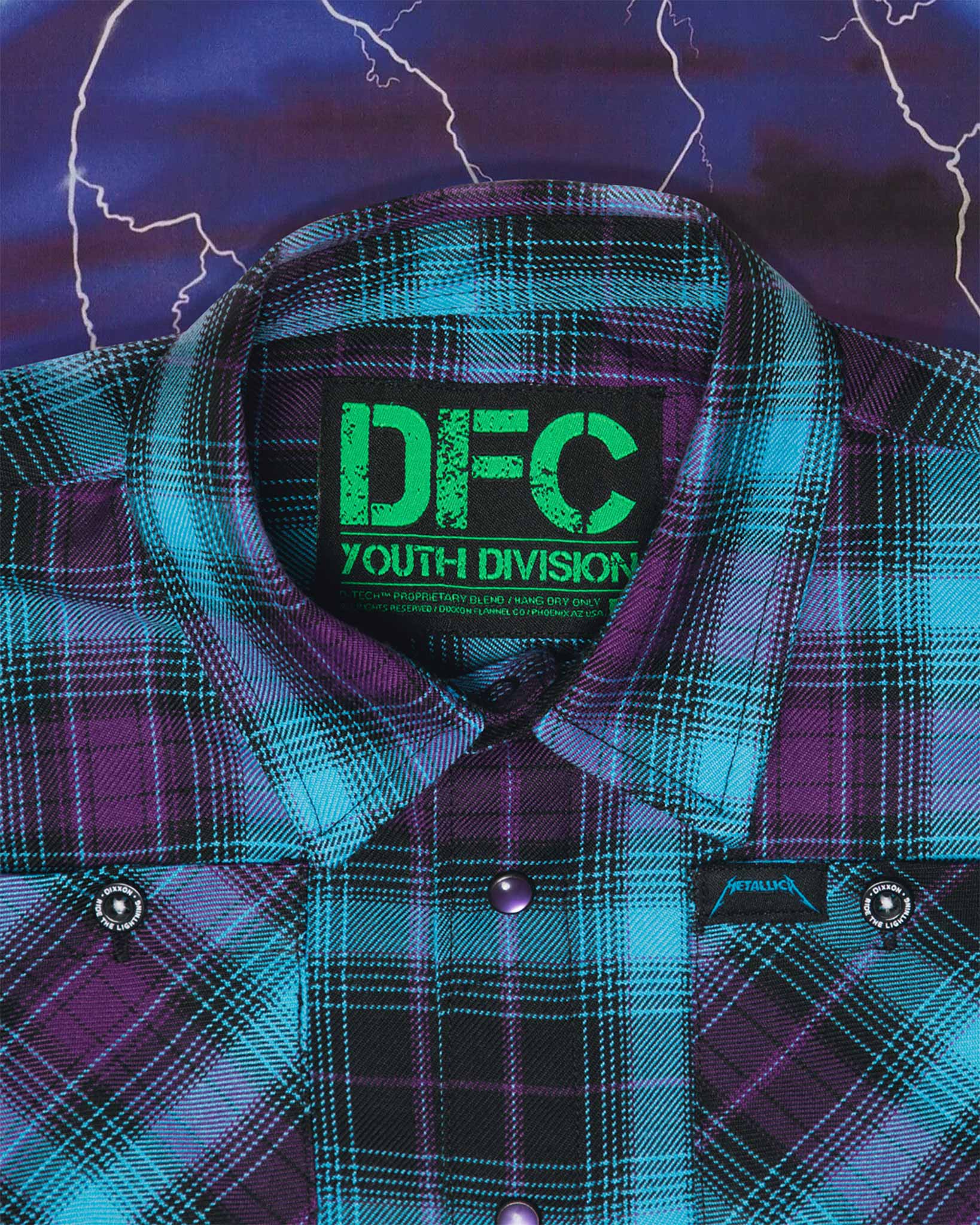 Youth Metallica Ride The Lightning Flannel - Image 2